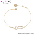 71808 xuping moda pulseira de preço especial bonito com forma de coração para meninas